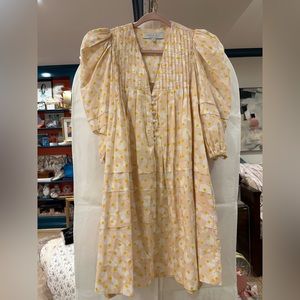 Hunter Bell Yellow and Cream dress